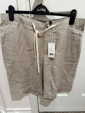 VINCE men’s linen/hemp drawstring shorts